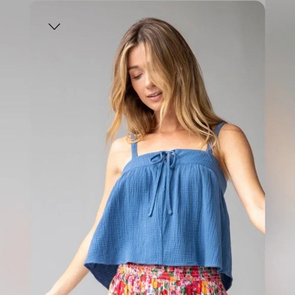 Natural Life Blue Tank Top